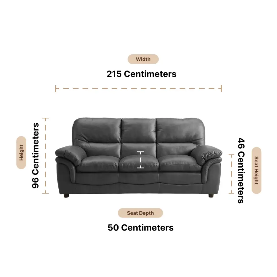 Measurement dimension for 3 seater sofa