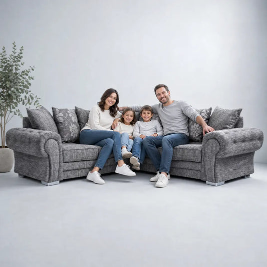 Malmo Grey Fabric Corner Sofa