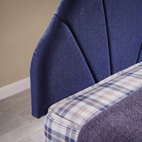 Economy Blue Fabric Divan Bed