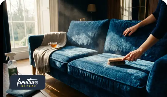 How to Care for a Blue Velvet Sofa