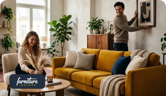 How to Style Mustard 3 Seater Sofas in a Modern Living Room