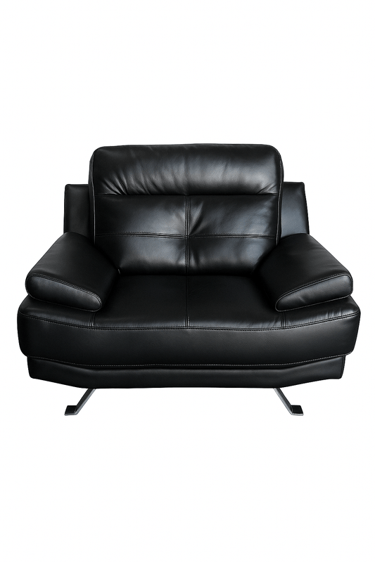 Outlet Islington Leather Black Armchair - Furniture Instore