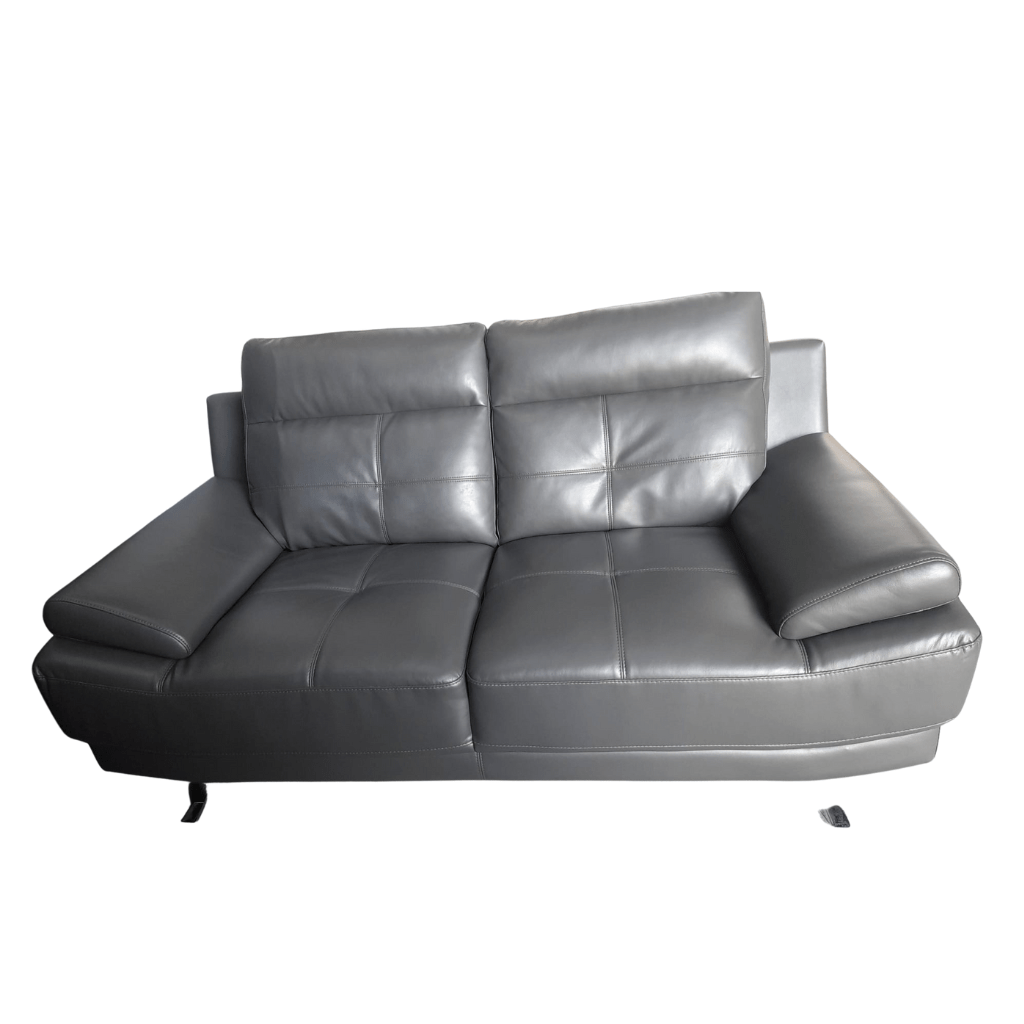 Outlet Islington Leather Dark Grey 2 Seater Sofa - Furniture Instore
