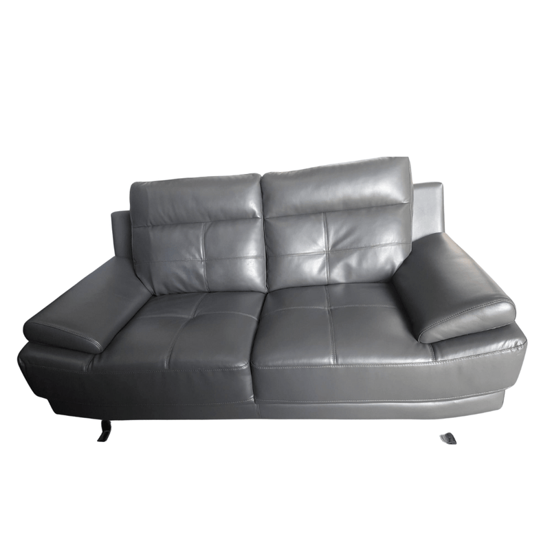 Outlet Islington Leather Dark Grey 2 Seater Sofa - Furniture Instore