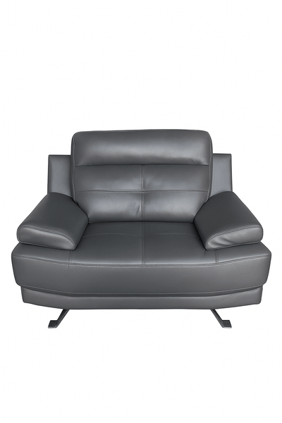 Outlet Islington Leather Dark Grey Armchair