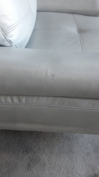 Outlet Islington Light Grey Leather Armchair - Furniture Instore