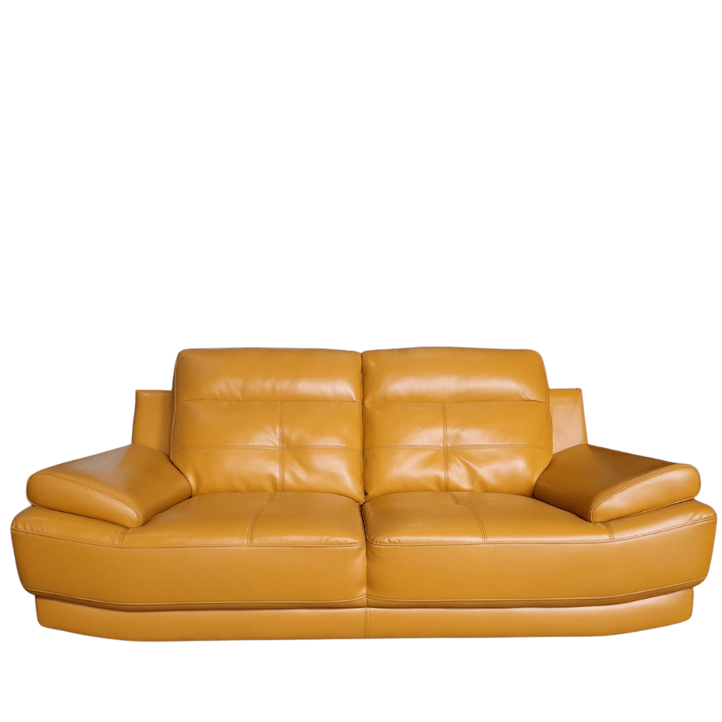 Outlet Islington Leather Mustard 2 Seater Sofa - Furniture Instore