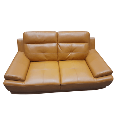 Outlet Islington Mustard Leather 2 Seater Sofa - Furniture Instore