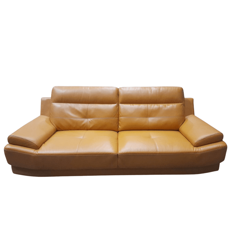 Outlet Islington Mustard Leather 3 Seater Sofa - Furniture Instore