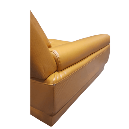Outlet Islington Mustard Leather 2 Seater Sofa Ex-Display - Furniture Instore