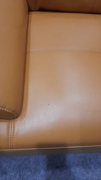 Outlet Islington Mustard Leather 2 Seater Sofa Ex-Display - Furniture Instore