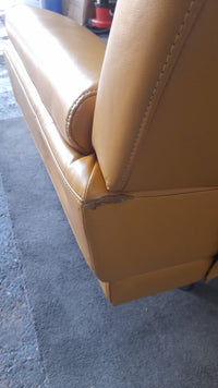 Outlet islington Mustard Leather 3 Seater Sofa - Furniture Instore
