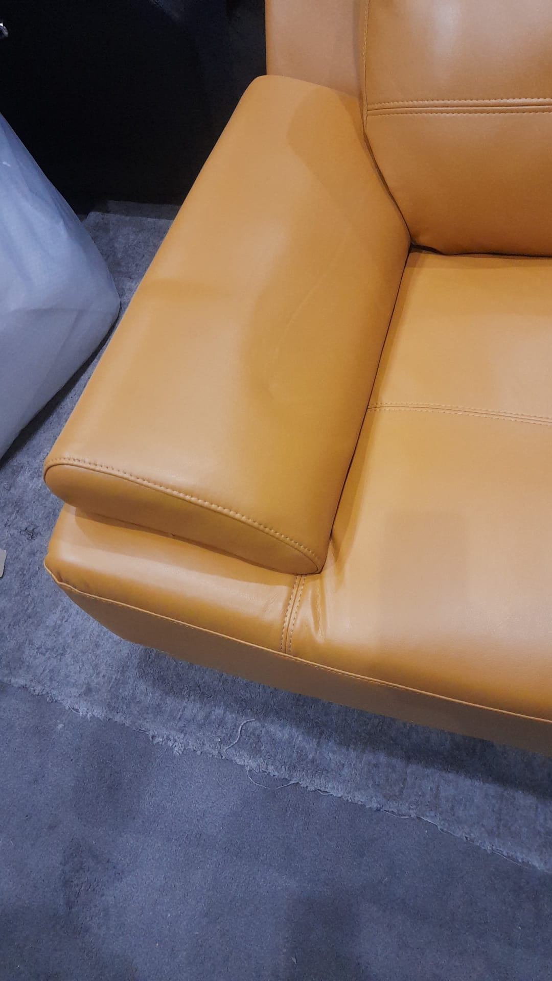 Outlet Islington Mustard Leather Armchair - Furniture Instore