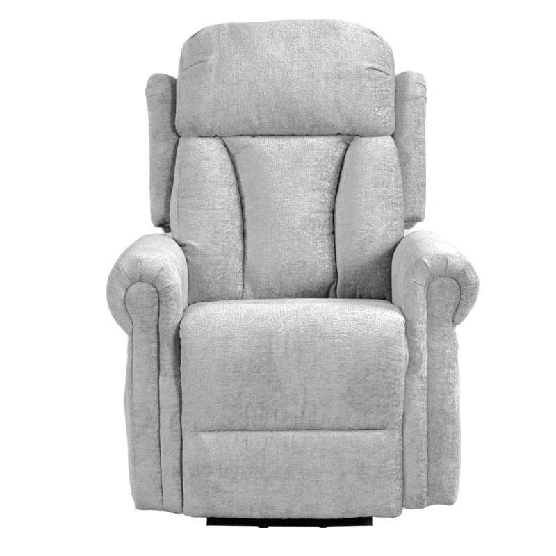 Hunson Light Grey Fabric Rise & Recline Mobility Chair - Furniture Instore