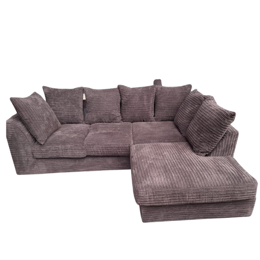 Outlet Dylan Brown Fabric Right Hand Corner Sofa