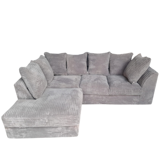 Outlet Dylan Grey Fabric Left Hand Corner Sofa