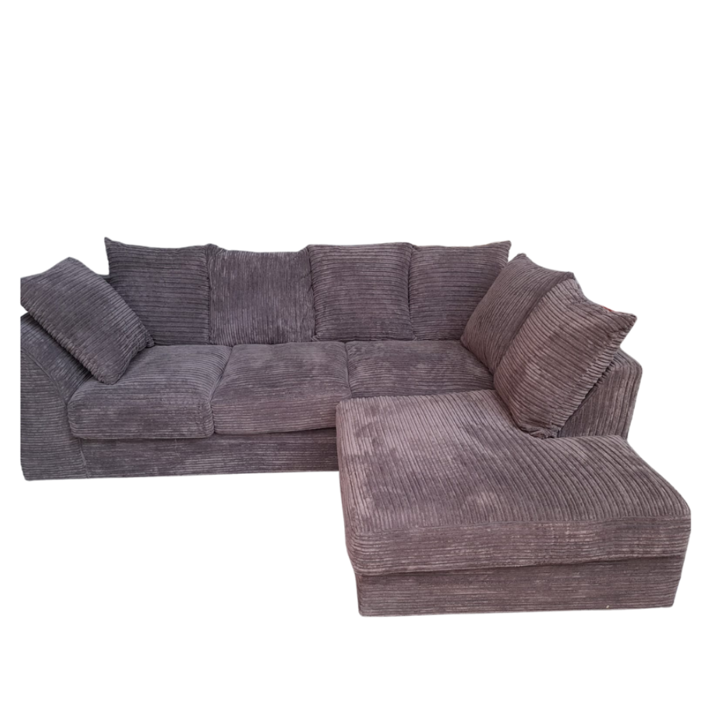Outlet Dylan Brown Fabric Right Hand Corner Sofa