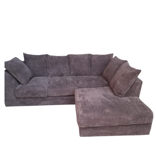 Outlet Dylan Brown Fabric Right Hand Corner Sofa