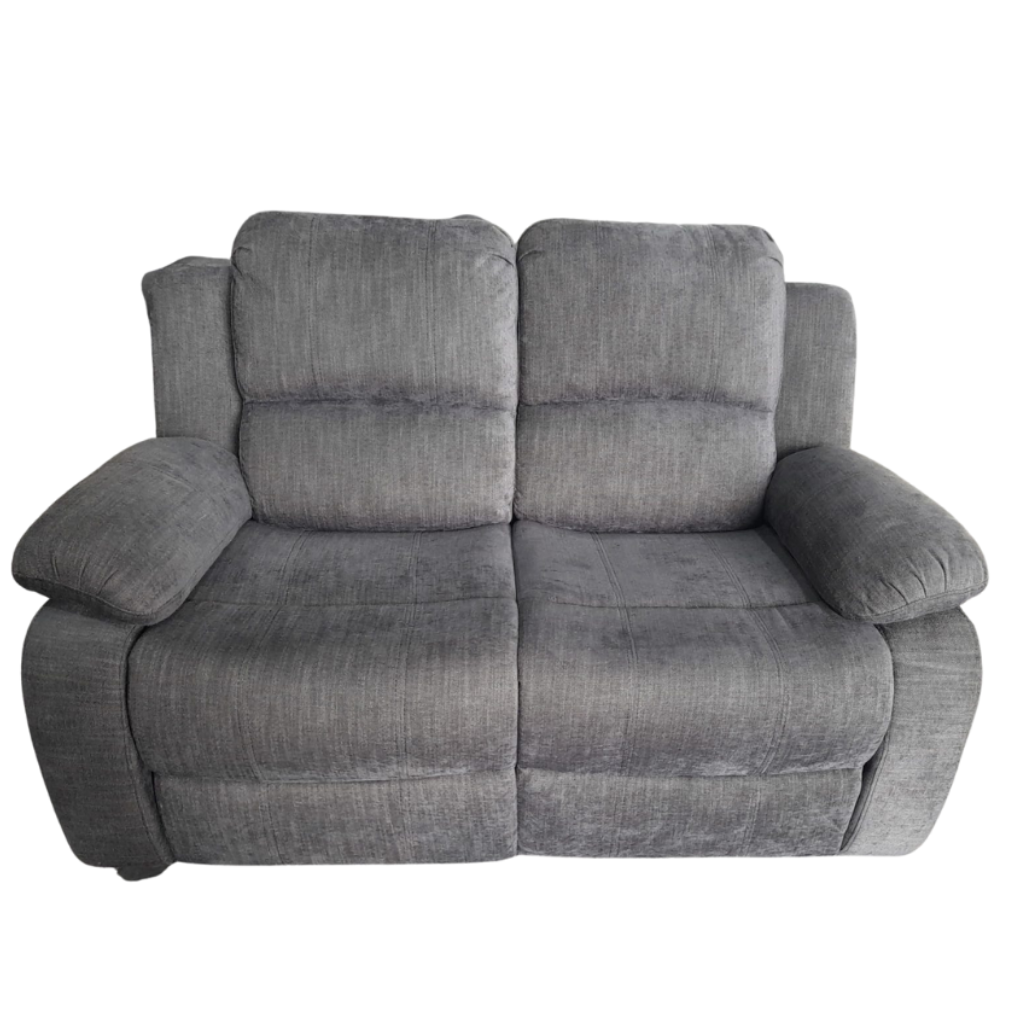 Outlet Valencia Grey Fabric Recliner 2 Seater Sofa