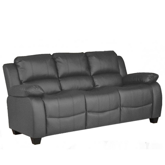 Outlet Valerie Grey Leather 3 Seater Sofa