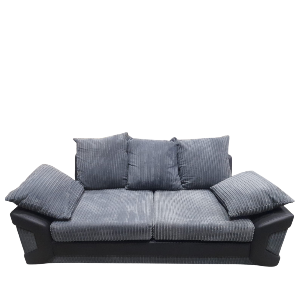 Outlet Dino Grey Fabric 3 Seater Sofa