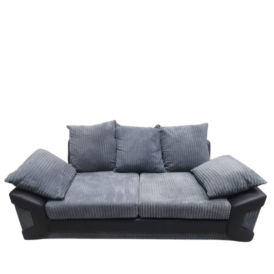 Outlet Dino Grey Fabric 3 Seater Sofa