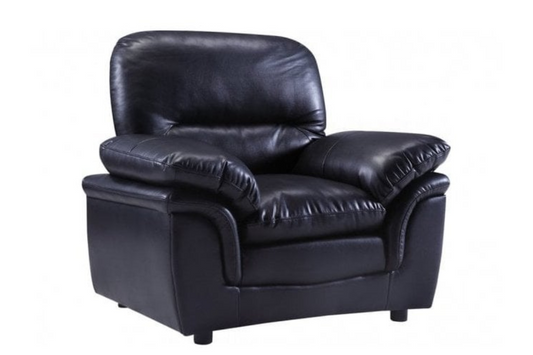 Outlet Verona Black Leather Armchair