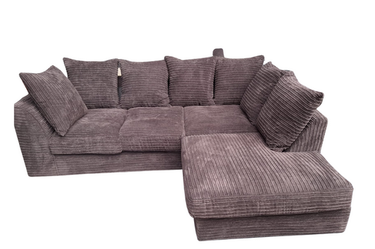 Outlet Dylan Brown Fabric Right Hand Corner Sofa