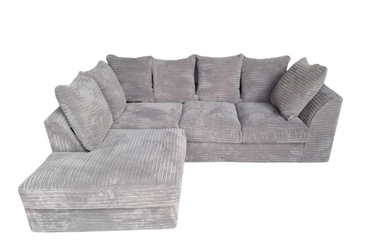 Outlet Dylan Grey Fabric Left Hand Corner Sofa