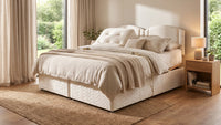 cream electric bed in room setting 