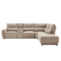 Carlisle Fabric Brown RHC Corner Sofa