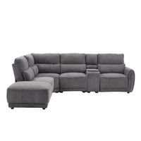 Carlisle Charcoal Fabric LHC Corner Sofa