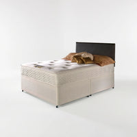 Brown leather bed in a white background
