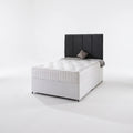 Tufted Orthopaedic Charcoal Fabric Divan Bed