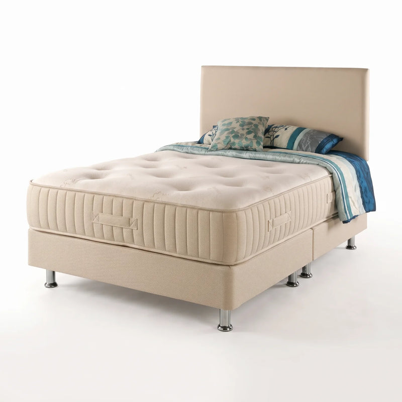 cream bed in a white background