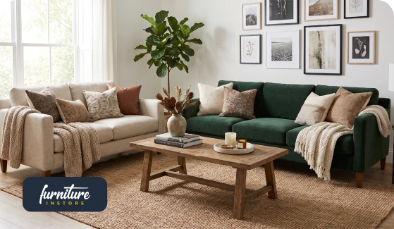 How to Style a 3 Seater and 2 Seater Sofa Set with Cushions and Throws