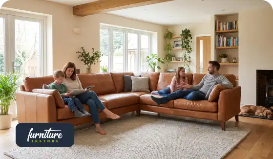 Is a Leather Corner Sofa a Good Choice for a Family Living Room?
