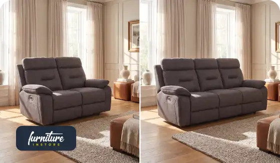 2 Seater vs 3 Seater Fabric Recliner Sofa: Which Size Is Right for You?