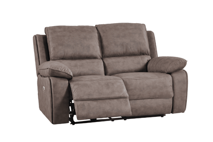 Maple Brown Suede Fabric Electric Recliner 3+2+1 Seater Sofa Set - Furniture Instore