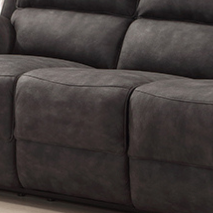 Maple Grey Suede Fabric Electric Recliner 3+2+1 Seater Sofa Set