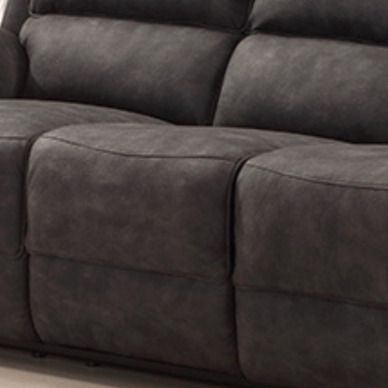 Maple Grey Suede Fabric Electric Recliner 3+2+1 Seater Sofa Set