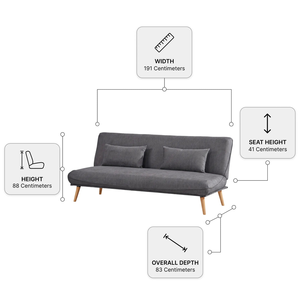 Alva Grey Sofa Bed