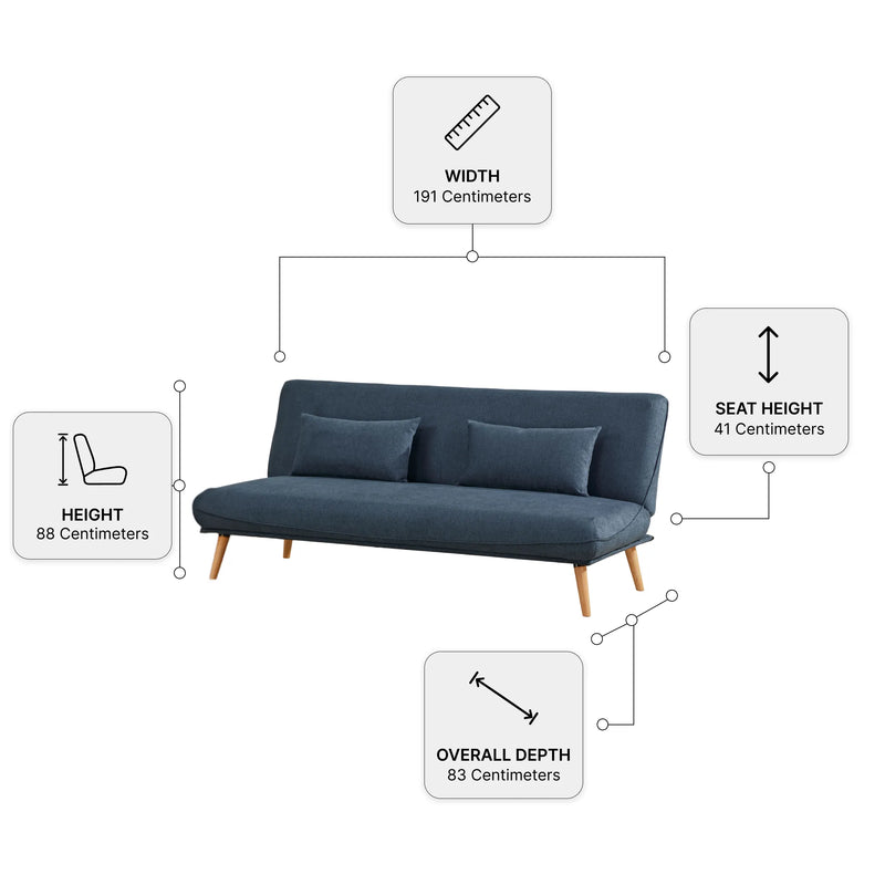 Alva Blue Sofa Bed
