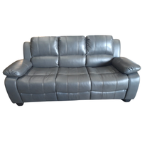outlet 3 seater leather sofa front facing 