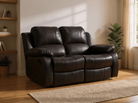 Valencia Black Leather Manual Recliner 3+2 Seater Sofa Set - Furniture Instore