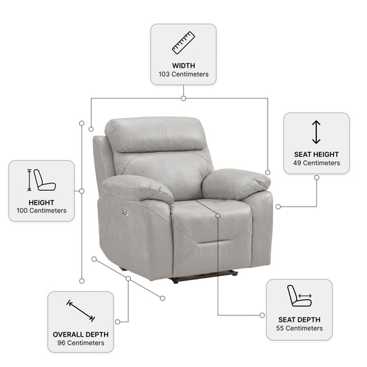 Electric Power Recliner 3+1 Sofa Set