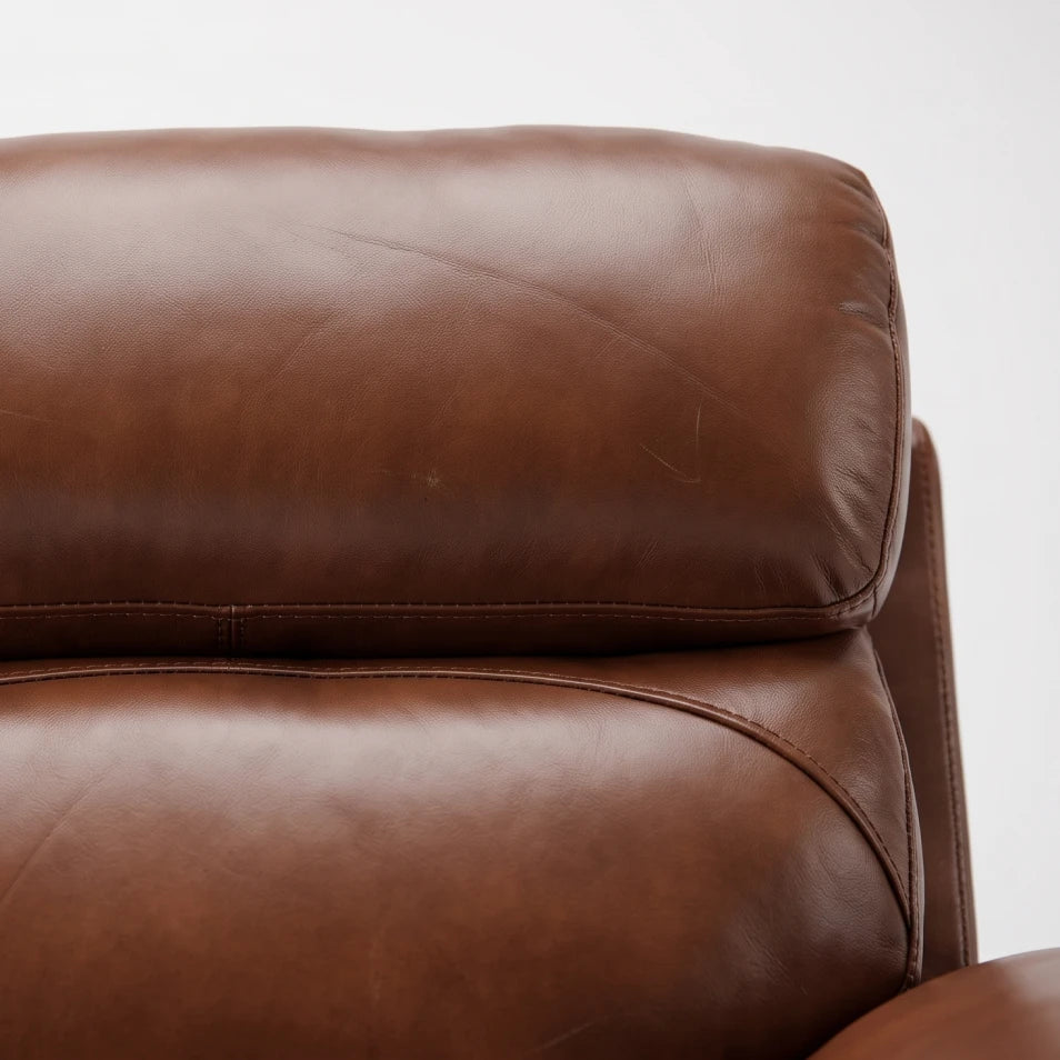 Rivello Genuine Leather Tan Armchair