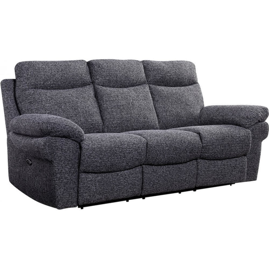Gray reclining sofa on a white background