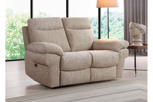 Tanya Beige Fabric Electric Recliner 2 Seater Sofa - Furniture Instore