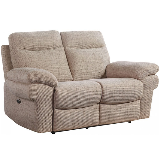 Beige recliner sofa on a white background